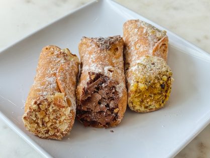 Cannoli Flavors: Pistachio, Amaretto & Chocolate